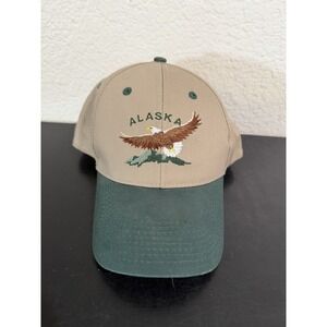 Alaska Shirt Company beige green Alaska eagle snapback hat cap